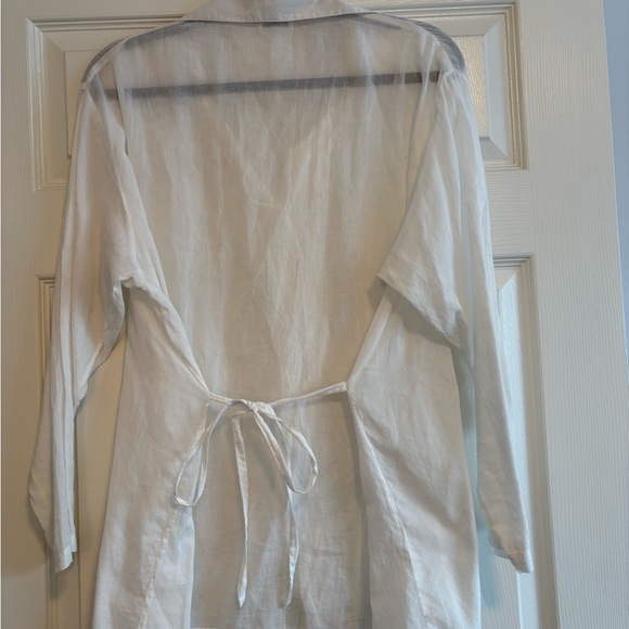 Krista Larson White Button Down Shirt for Women - Picture 6 of 7